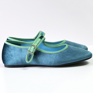 Zapatos Mary Jane Personalizables en Varios Colores, Cómodos y de Lujo, Zapatos Planos de Terciopelo para Mujer, Estilo Bailarina - Product Image 3
