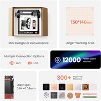 Langere Ray5 Mini Model RAY5-mini-2.5 Draagbare Hoge-Snelheid DIODE Lasergraveermachine/-snijmachine 5x5x5 Inch 4 Lbs Hout Metaal Gravure
