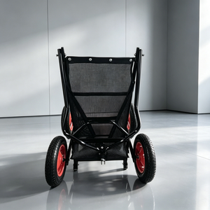 Chariot de transport pliable 4 roues, capacité 200 kg, <span class=keywords><strong>remorque</strong></span> vélo 2-en-1, chariot utilitaire robuste 440 lbs pour le transport de gibier, OEM - Product Image 4