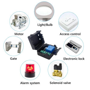 リモコン RF433Mhz ワイヤレスライトスイッチ DC <span class=keywords><strong>12V</strong></span>/24V 1CH 10A リレー学習コードドア電磁ロック DIY モジュール - Product Image 2