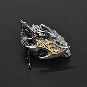 Game <span class=keywords><strong>War</strong></span> <span class=keywords><strong>God</strong></span> Ax Thor Arme Modèle Couteau Porte-clés Cosplay Bijoux - Product Image 2