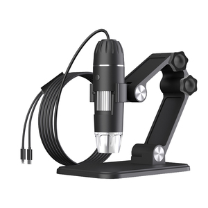 IPhoneおよびAndroid用50x-1600xデジタル顕微鏡ブラケット付きC型電子顕微鏡 - Product Image 1