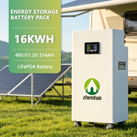 Système de stockage d'énergie domestique 10kWh 15kWh Batterie LiFePO4 51.2V 200Ah 300Ah Batterie au lithium Panneau solaire