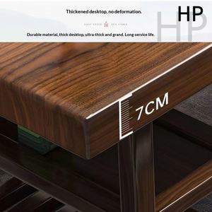 Table à thé rectangulaire haut de gamme en bois <span class=keywords><strong>massif</strong></span>, style chinois moderne, avec chaises, style plat, un ensemble avec tiroir pour usage domestique - Product Image 3