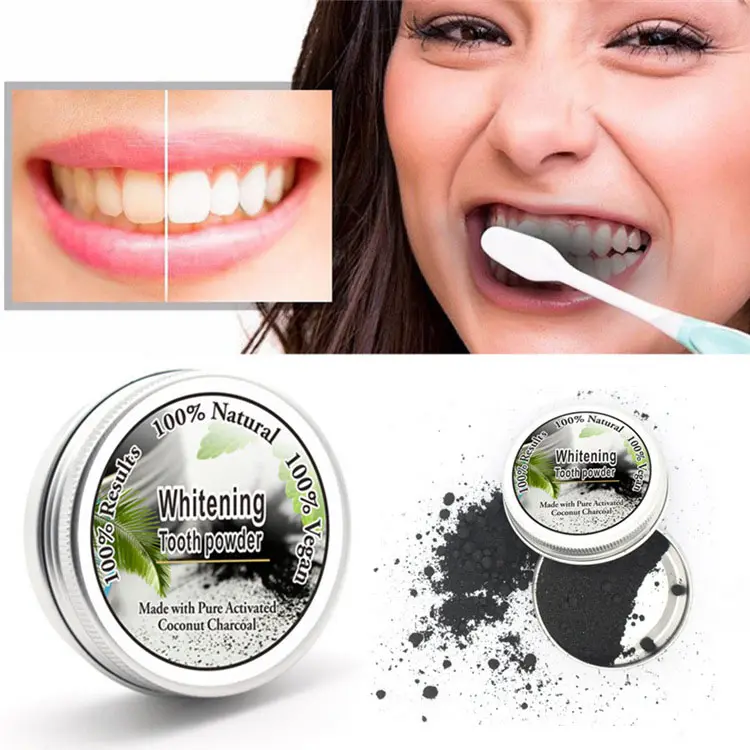 Best Charcoal My Sweet Smile Teeth Bleaching Nano Powder Custom Logo OEM 100% Natural Bamboo Charcoal Tooth Whitening Powder
