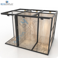 Présentoir pour carreaux et pierres de salle de bain avec revêtement en poudre, couleurs personnalisables pour la publicité en showroom