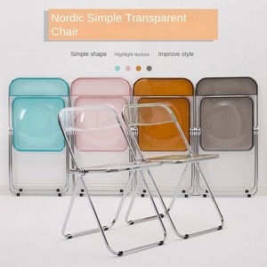 Silla Plegable de Hierro Metálico, Diseño Moderno y Simple para Comedor, Fotografía, Tienda de Ropa, Uso Cosmético, Taburete Interior y Exterior - Product Image 4