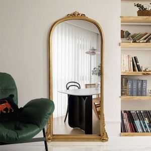 Productos de tendencia 2025, decoración francesa Vintage, espejo de suelo Americano, conjunto de espejos tallados europeos, decoración de espejo de pared, muebles de sala de estar personalizados - Product Image 3