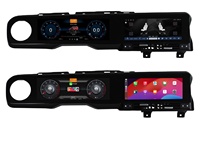 Écran double 10,25 + 10,25 pouces pour Jeep Wrangler JL 2018-2023, système Android, lecteur DVD de voiture, tableau de bord numérique, unité principale