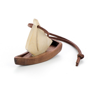 Diffuseur de parfum en forme de voilier en bois de noyer noir, diffuseur d'huiles essentielles à suspendre pour voiture, maison, bureau, cadeau - Product Image 4