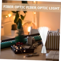 Décorations de table en fibre optique LED modernes blanches alimentées par piles AAA pour mariages, fêtes et banquets