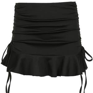 เครื่องแต่งกายแนวสตรีทชิควินเทจสำหรับผู้หญิงกระโปรงสั้นแต่งจีบทรงผอมเอวต่ำประดับเลื่อมเซ็กซี่สไตล์เกาหลีลำลองสำหรับฤดูใบไม้ร่วง - Product Image 5