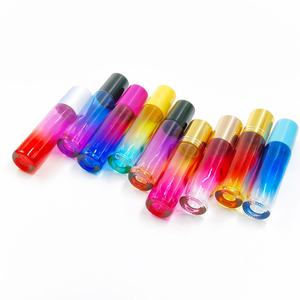 Vente en gros de flacons roll-on en verre vides colorés de 10 ml, 5 ml, 6 ml, 8 ml, 10 ml, ambrés, bleus, transparents, mini flacons roll-on ambrés pour parfum - Product Image 2