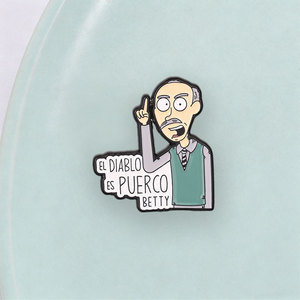 Spilla in metallo smaltata personalizzata Yo <span class=keywords><strong>Soy</strong></span> Betty La Fea El Diablo Es Puerco, distintivo da bavero, regalo per fan della serie TV - Product Image 3