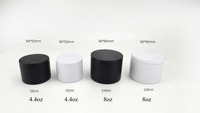 Vente en gros de boîtes en étain imprimées imitation bois noir et blanc de 4 oz et 8 oz, boîtes en étain cylindriques vides, pour bougies parfumées de voyage à la cire de soja