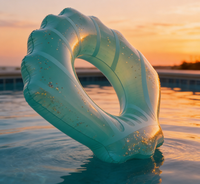 Bouée gonflable élégante en forme de coquillage, design nautique, flotteur de piscine pour la plage et la décoration sur le thème de la piscine