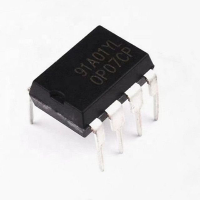 DIP-8 Through Hole Op Amp OP07CP Ultra Low Drift Single Operational Amplifier Industrial Analog Circuit Chip