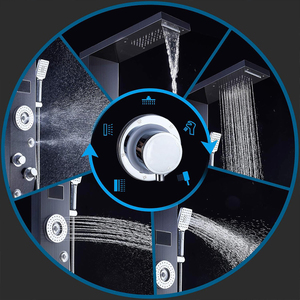 Nouvelle arrivée 304 Matériau en acier inoxydable Massage intelligent de spa avec panneau de douche à affichage numérique LED <span class=keywords><strong>pour</strong></span> salle de bain hôtel - Product Image 3