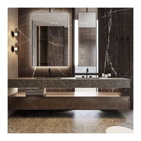 Miroir intelligent avec écran tactile, armoire murale de salon éclairée, armoire de toilette flottante pour médicaments avec miroir