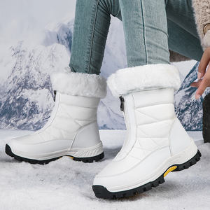 <span class=keywords><strong>Bottes</strong></span> d'hiver en velours mi-hautes pour femmes, grande taille 36-42, antidérapantes, chaudes et collantes pour la neige - Product Image 2