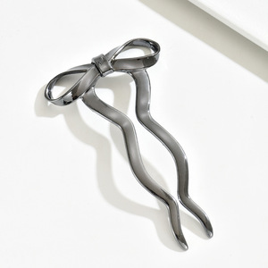 กิ๊บติดผมโลหะรูปโบว์โค้งรูปผีเสื้อ อุปกรณ์เสริมกิ๊บติดผมรูปตัวยู ทำจากโลหะผสม - Product Image 6