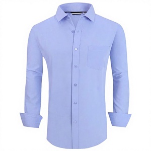 Chemise habillée blanche formelle à manches longues pour homme, 100 % coton, infroissable, simple boutonnage, été, logo personnalisé - Product Image 2