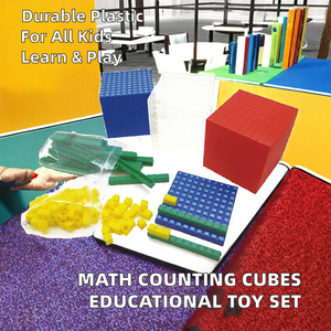 Plastic <strong>Math</strong> Blocks Counting <strong>Cubes</strong> Educational Toy for Kids Base Manipulatives Ten Plaything Counters Value Place <strong>Cube</strong> Linking - Product Image 2