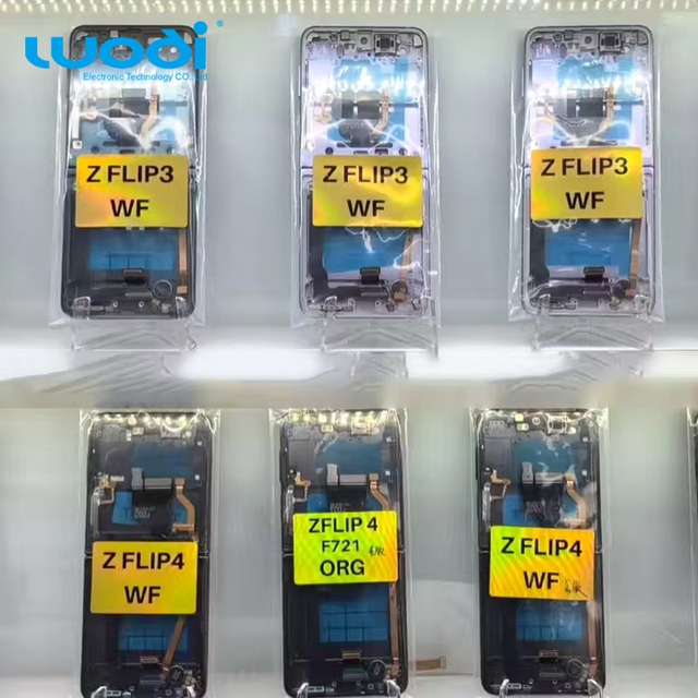 High Quality OEM Flexible LCD Display Mobile Phone for Samsung Galaxy Z Flip 3 4 F721 WF ORG Wholesale Repair Parts With Frame
