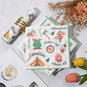 Nuevas servilletas desechables para pícnic al aire libre, con temática forestal, para team building, celebraciones, hoteles y restaurantes. - Product Image 5