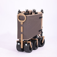 Chariot de courses pliable à quatre roues, très demandé, avec plateau pliable réglable et pare-soleil