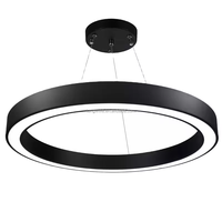 Luminaire suspendu LED circulaire au design moderne commercial avec forme incurvée en aluminium extrudé, indice de protection IP20 pour bureau, supermarché