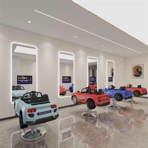 Miroir de salon moderne avec télévision, grand miroir rond éclairé pour salons de beauté et salons, miroir TV à cadre doré LED arqué - Product Image 3