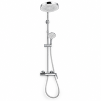Robinet de douche à effet pluie pour salle de bain, en laiton chromé poli, monocommande, montage mural, système de douche complet avec douchette à main