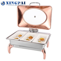 XINGPAI Autres fournitures hôtelières et de restauration Réchaud de buffet en acier inoxydable de luxe pour maintien au chaud des aliments