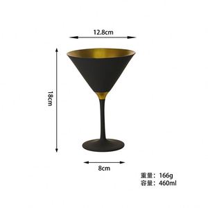 Matte Black Gold <b>Wine</b> Glass <b>Goblets</b> Elegant Anniversary <b>Wine</b> Glasses European American Style Glassware Set Party Crystal - Product Image 5