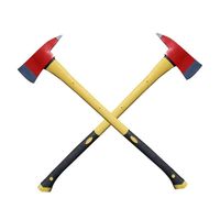 Hache de pompier de qualité industrielle avec sac, manche en plastique, construction en acier au carbone durable recouvert de plastique, taille 880-920 mm pour les situations d'urgence