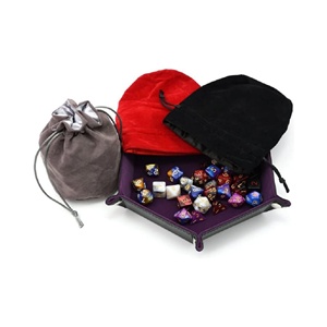 Sac à dés en tissu Dungeons and Dragons, pochette à dés D&D, sac à dés en velours avec cordon de serrage pour bijoux - Product Image 4