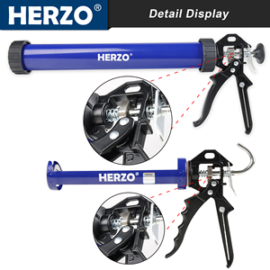 HERZO <strong>Manual</strong> DIY Plastic Aluminum <strong>Caulking</strong> <strong>Gun</strong> Set 9&quot;/15&quot; Long <strong>Caulking</strong> <strong>Glue</strong> <strong>Gun</strong> Machine - Product Image 2