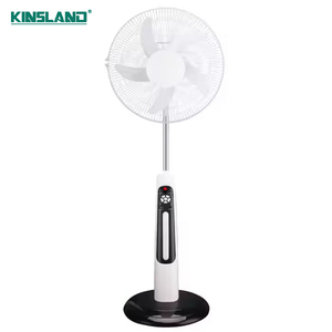 16-Inch Solar Stand Fan Dual <b>Power</b> With LED Light <b>Brushed</b> Motor Digital Gear & Mechanical Control KL-T300A Rechargeable Standing - Product Image 4