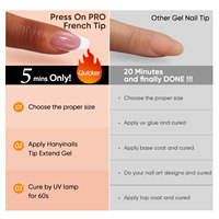 Hanyinails Premium OEM Faux Ongles à Presser French Manucure en Gel 150 Pièces 15 Tailles Courts Amande Couleur Peau Naturelle
