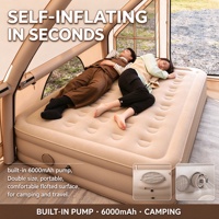 Matelas Gonflable avec Pompe Intégrée, Lit Double Surélevé de 40 cm pour Tente de Camping, Extérieur, Chambre d'Invité
