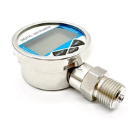Manomètre numérique en acier inoxydable pour gaz/eau/carburant 60Mpa NPT1/4 NPT1/2 Manomètre numérique LCD sans fil