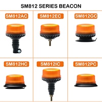 Feu de signalisation magnétique micro-balise LED ambre ECE R65 R10 étanche IP66 DC12-24V pour véhicules agricoles, camions et remorques