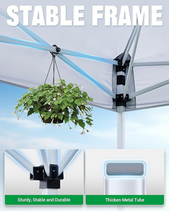 Nouvelles tentes pliantes blanches d'extérieur 2x2, 2x3, 3x3, 3x4, 3x4.5, 3x6 pour événements, prix d'usine pour fêtes et salons professionnels - Product Image 3