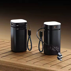 Batterie externe 20000 mAh la plus vendue en usine, charge rapide PD 22,5 W, écran LED, 2 câbles intégrés pour iPhone <span class=keywords><strong>Samsung</strong></span>, utilisation en extérieur - Product Image 2