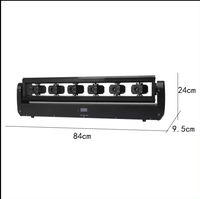 Beam Bar 3in1 6 Augen 6 Stück 500mW DMX Moving Head RGB Laserlicht Vollfarbiger DMX512 Projektor für Nachtclub-Events Linse Rot