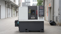Torno CNC de torreta de 10 estaciones del fabricante chino para sistema Siemens LK-160, torno CNC horizontal de bancada inclinada personalizado