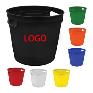 Customizable Logo PP Ice Bucket with High Appearance Bar Plastic Handle for Beer or for Champagne Premium Party Supplies