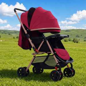 Cochecito de bebé Sleep Full Way con cama plana, almohadilla facial Oat, tubo de tinta, sistema No Wake Route Ride, carrito de paseo - Product Image 1