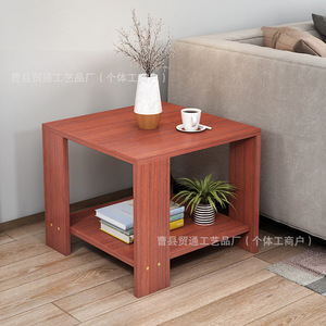 Wooden <b>Small</b> Square Coffee <b>Table</b> Natural Wood Color Living Room Side <b>Table</b> Bedroom Bedside <b>Table</b> - Product Image 4